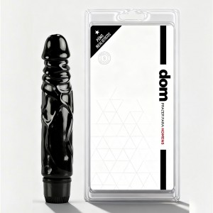 V9 - Pênis Realístico vibrador Black DOM -  DOM051