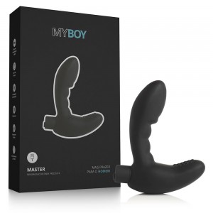 Massageador de Próstata Multivelocidade Recarregável My Boy Master Black - IA278