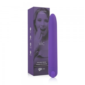 Vibrador Estimulador Multivelocidade Recarregável Personal Go Vibe Vic 18,5 cm x 2,6 cm - IA416