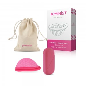 Kit Disco Menstrual Feminist Modelo B 50 ml com Bag de Silicone - KA119