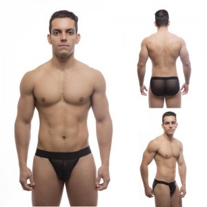 Cueca Slip tule preta - SD033P