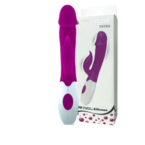 Vibrador Com Etimulador Peter Magenta - 6015