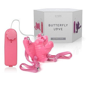Borboleta Mágica com Mini Pênis Butterfly Love - rosa - MA020R