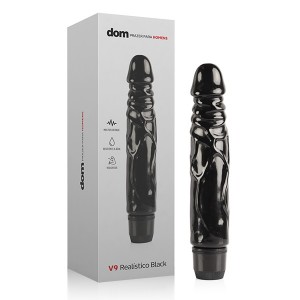 V9 - Pênis Realístico vibrador Black DOM -  DOM051