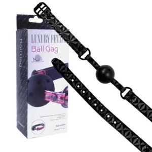 Mordaça Bola Luxury Fetish Preto - ST207