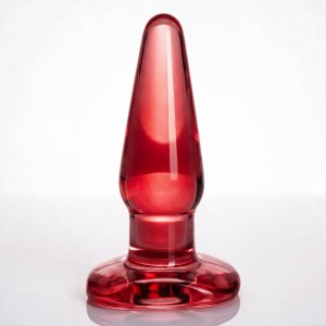 Plug Anal Translúcido em Gel 12x3,5cm Vermelho - PLUG09GV